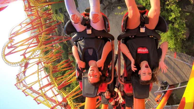 Fire Whip — montanha-russa invertida